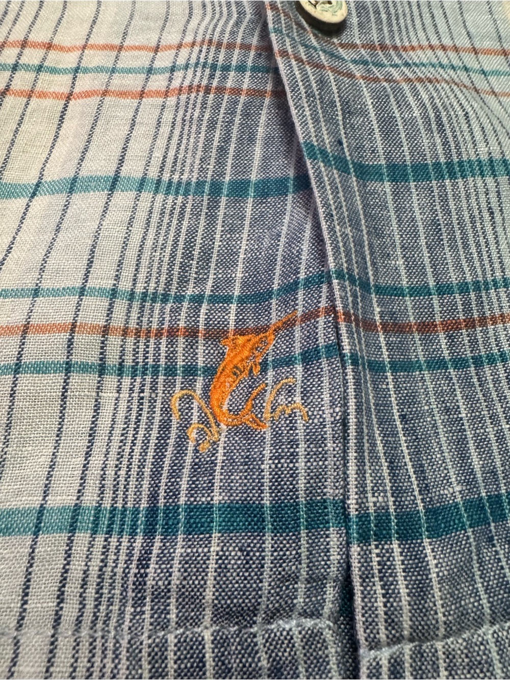 Tommy Bahama Paradigm Plaid Shirt 100% Linen - Picture 5 of 10